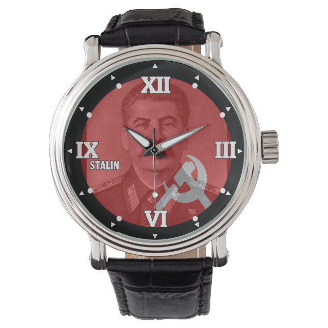 Stalin USSR Communist CCCP History Figure Watch (Front)
