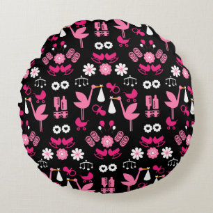 Stalk Delivery Twin Baby Room Round Cushion
