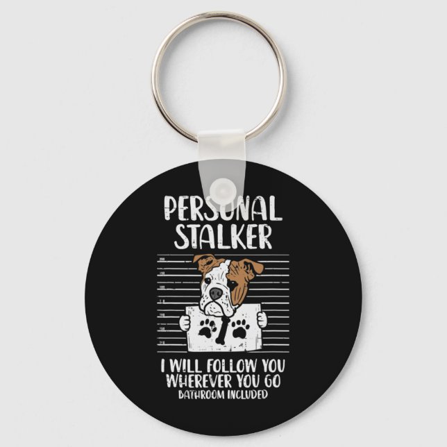 Stalker English Bulldog Fun  Key Ring (Front)