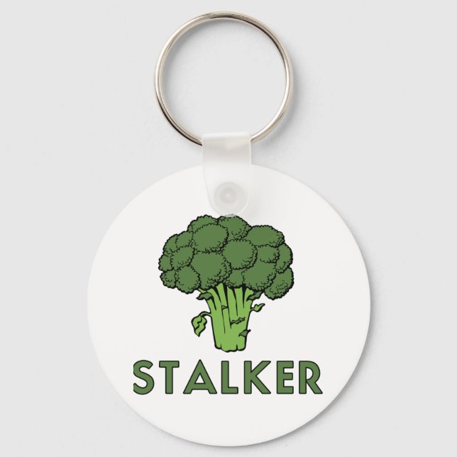 STALKER Funny Broccoli Fun Humour Pun Key Ring (Front)