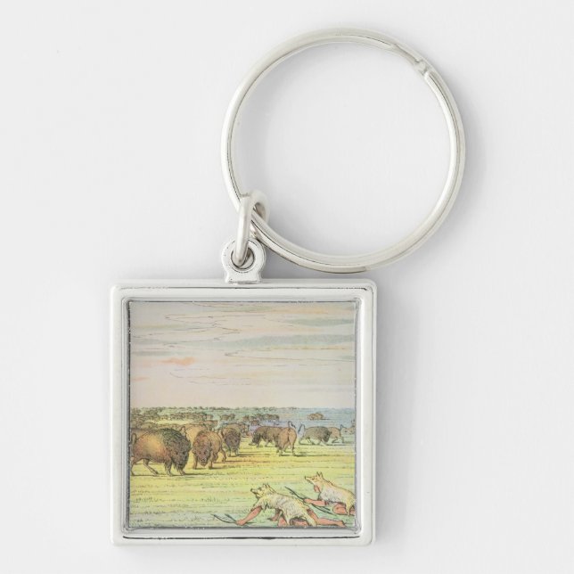 Stalking buffalo key ring (Front)