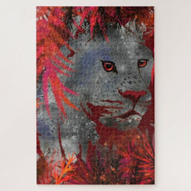 Stalking Cougar Puzzle - Painting (Vertical)