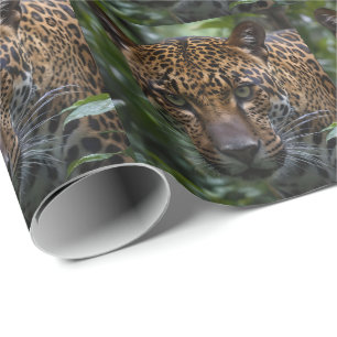 Stalking Jaguar In The Forest, Wrapping Paper