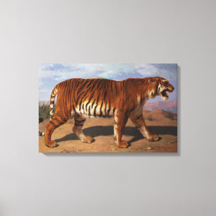 Stalking Tiger (by Rosa Bonheur) Canvas Print