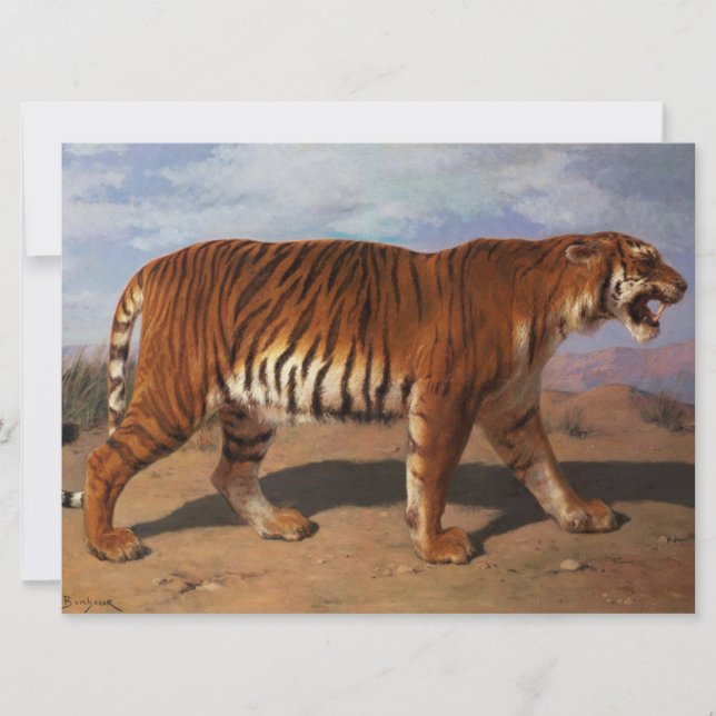 Stalking Tiger (by Rosa Bonheur) Card (Front)