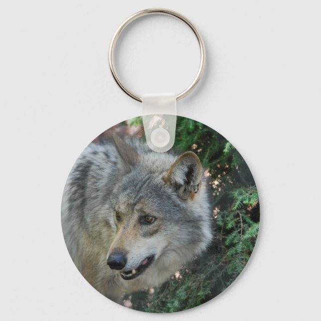 Stalking Wolf Keychain (Front)
