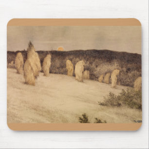 Stalks of Grain in Moonlight Mouse Mat