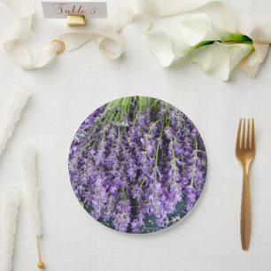 Stalks of Lavender Paper Plates