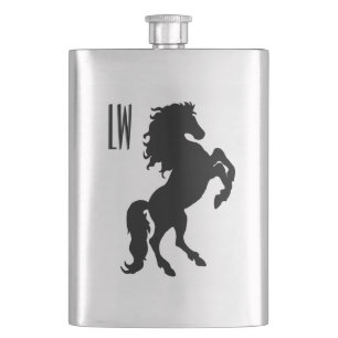 Stallion Horse Monogram Hip Flask