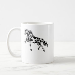 Stallion Horse Motif Elegant Mane Animals colourfu Coffee Mug