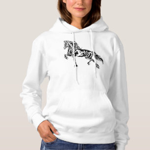 Stallion Horse Motif Elegant Mane Animals colourfu Hoodie