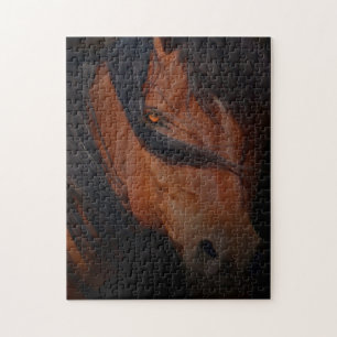 Stallion Horse With Windswept Mane Jigsaw Puzzle