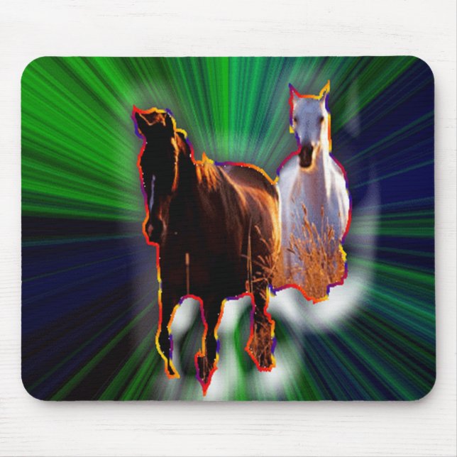 Stallion Horses Mouse Mat (Front)