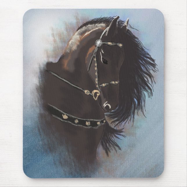 Stallion Portrait - Mousepad (Front)