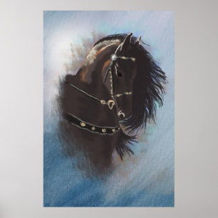 Stallion Portrait - Poster