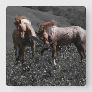 Stallion Spar Square Wall Clock