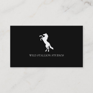 Stallion (white) business card