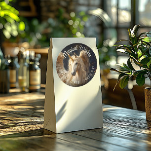 Stallion with Pegasus Wings and Unicorn Horn Classic Round Sticker