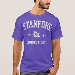 Stamford Connecticut CT Vintage Boat Anchor Flag D T-Shirt