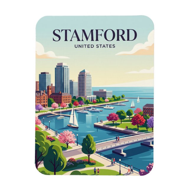 Stamford Connecticut Magnet (Vertical)