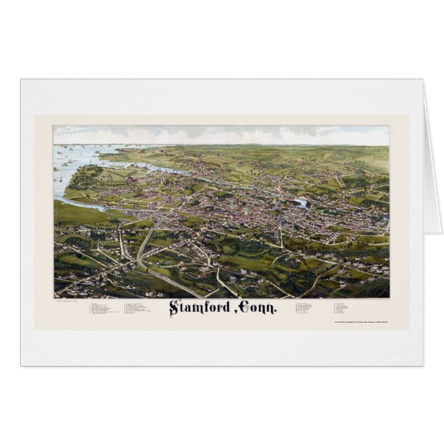 Stamford, CT Panoramic Map - 1883 (Front Horizontal)