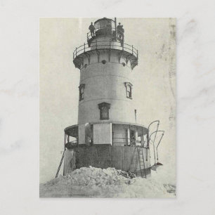 Stamford Harbour Ledge Lighthouse Postcard