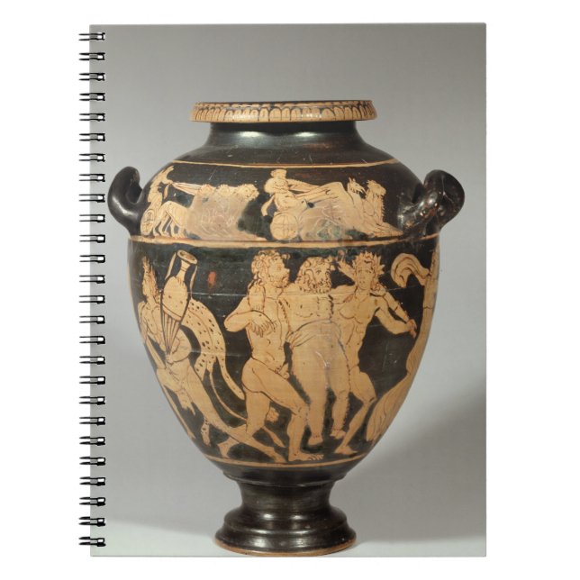 Stamnos, Dionysiac scene, Etruscan red-figured per Notebook (Front)