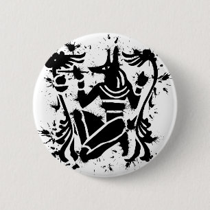 STAMP ANUBIS 6 CM ROUND BADGE