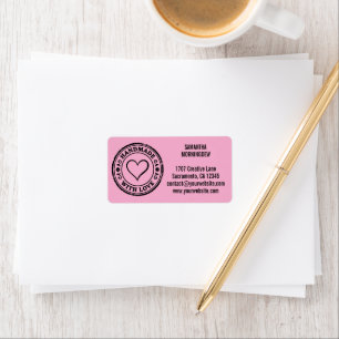 Stamp Circle - HANDMADE WITH LOVE - Heart 4 Label