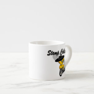 Stamp Collecting Chick #4 Espresso Cup