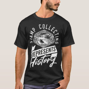 Stamp Collecting History Design T-Shirt