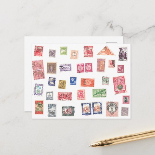 Stamp Collection Postcard (Front/Back In Situ)