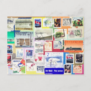Stamp Collection Postcard