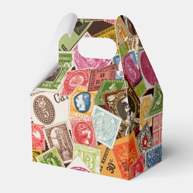 Stamp Collector Favour Box (Back Side)