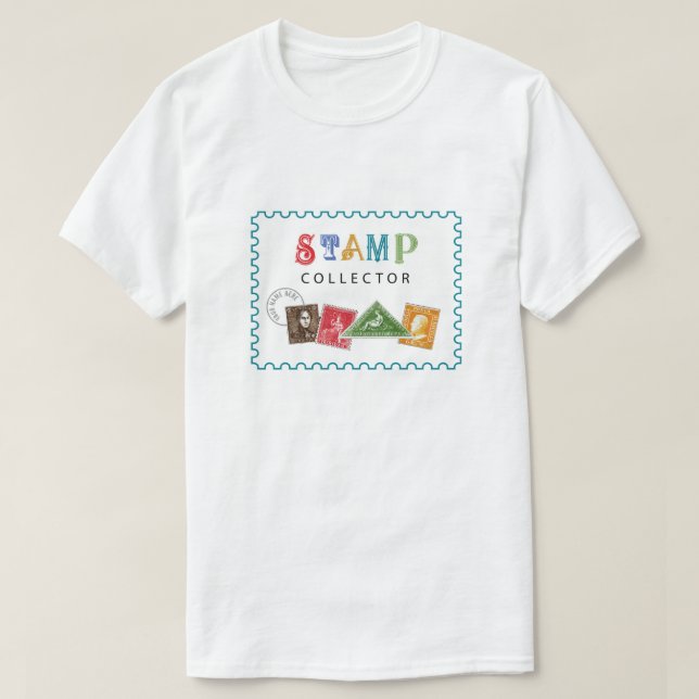 Stamp Collector T-Shirt (Design Front)