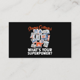 Stamp Collector Whats Your Superpower Philatelist Business Card