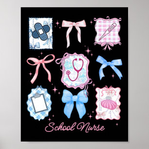 Stamp Coquette School Nurse Back To School Medical Poster