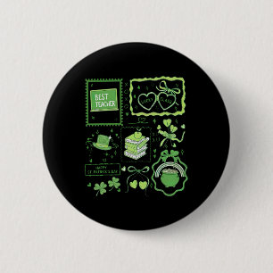Stamp Coquette Stem Math Science Teacher St Patric 6 Cm Round Badge