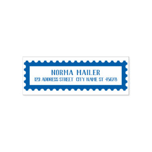Stamp Edge Border Return Mailing Address Template
