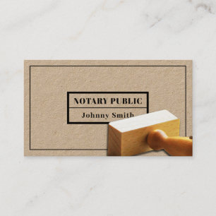 Stamp frame notary and legal service  business car card