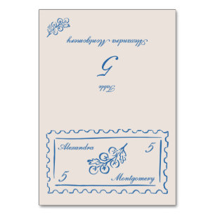 Stamp Hand Drawn Meal Choice Wedding Place Card