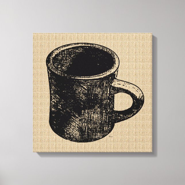 Stamp Look Mug on Canvas (Front)