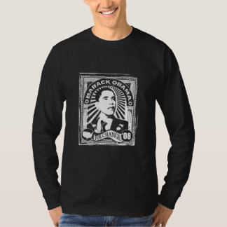 Stamp Obama Long Sleeve (Black) T-Shirt