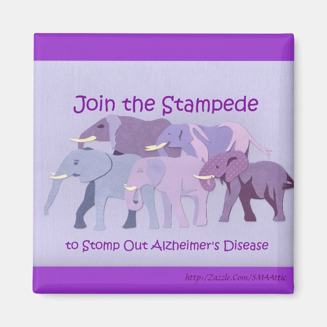 Stamp Out Alzheimer's Magnet (Front)