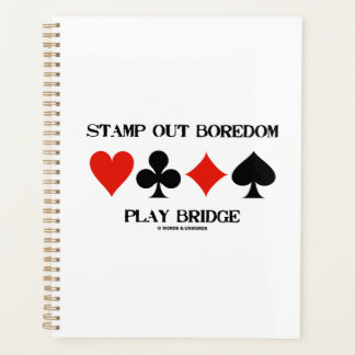 Stamp Out Boredom Play Bridge Four Card Suits Planner