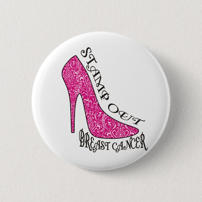 Stamp Out Breast Cancer 6 Cm Round Badge (Front)