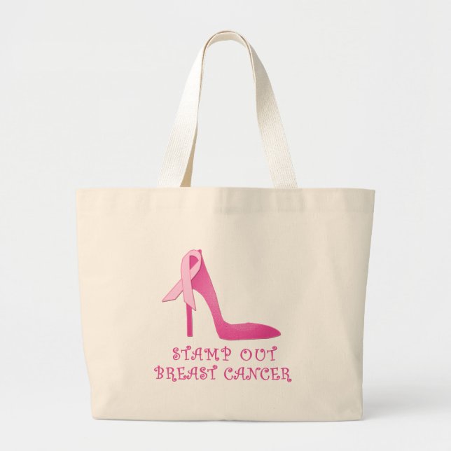 Stamp Out Breast Cancer Products Large Tote Bag (Front)