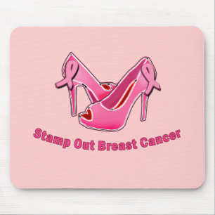 Stamp Out Breast Cancer Stilettos Mouse Mat