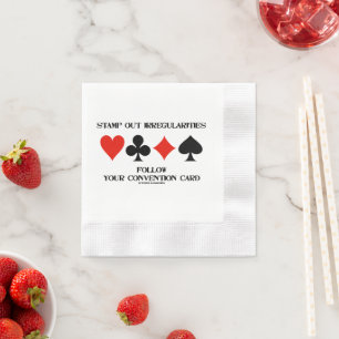 Stamp Out Irregularities Follow Convention Card Napkin