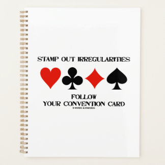 Stamp Out Irregularities Follow Convention Card Planner